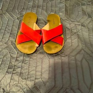 Red sandals